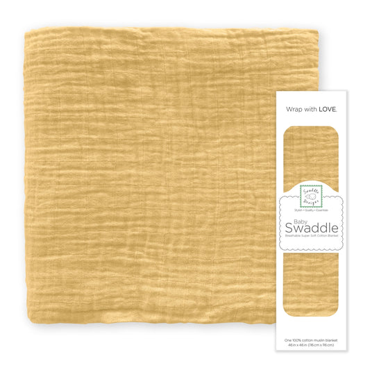 SwaddleDesigns-Muslin Swaddle Blanket, Premium Cotton