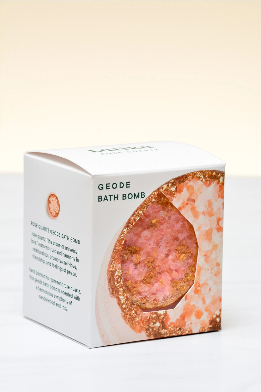 Rose Quartz Crystal Geode Bath Bomb `