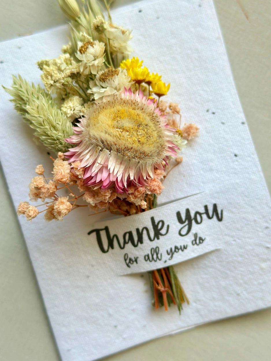 The Gardeners Wife-Wildflower Seed Card + Mini Bouquet