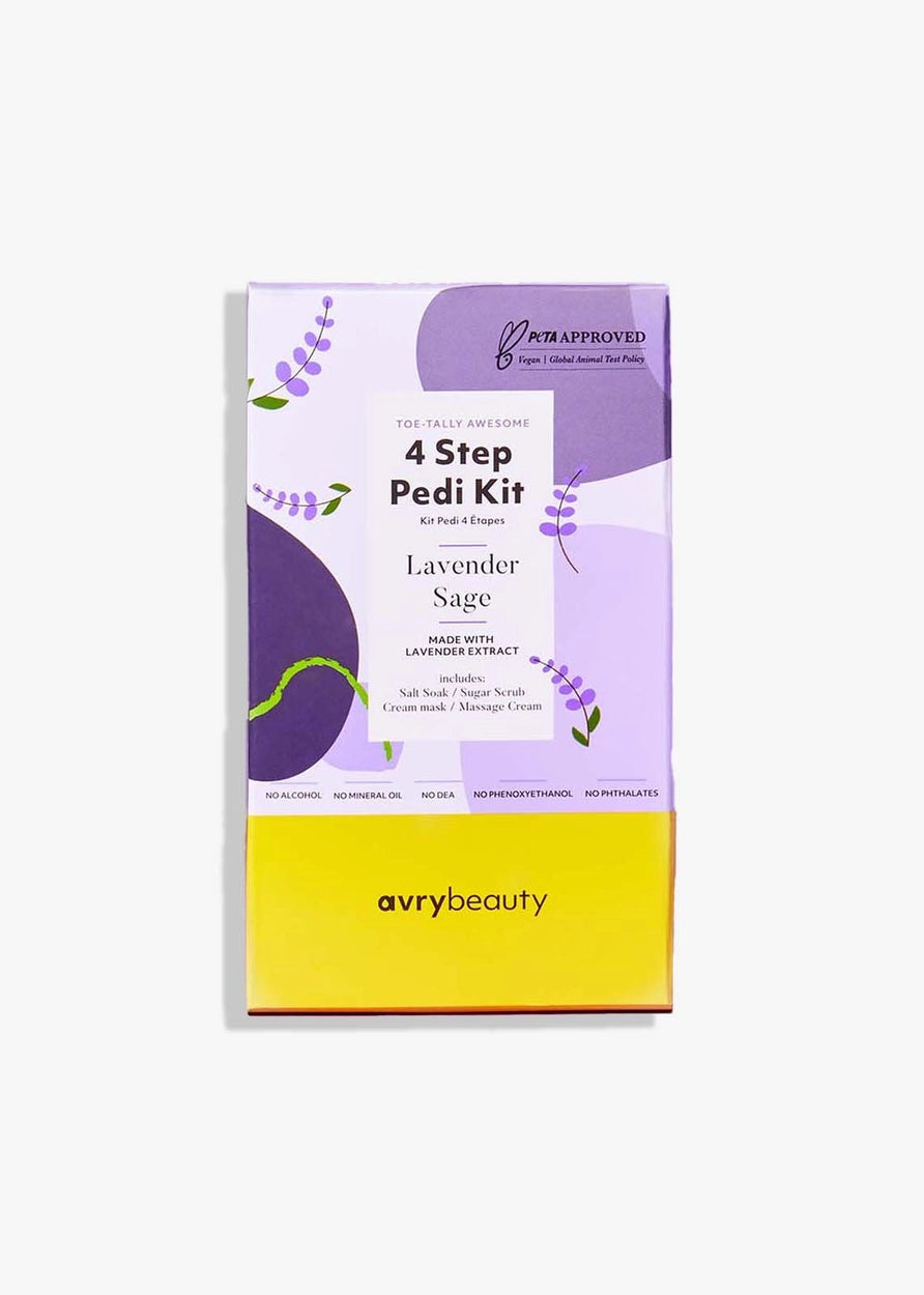 AvryBeauty-Lavender Sage 4 Step Pedi Kit