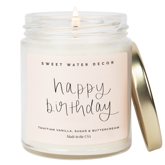 Sweet Water Decor- Happy Birthday 9 oz Soy Candle