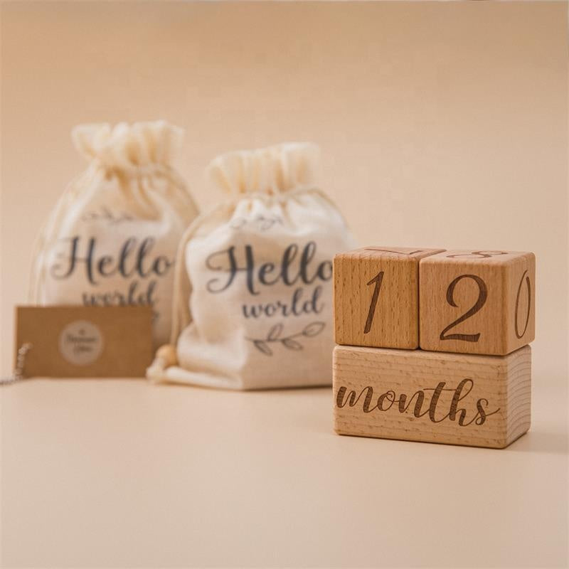 Baby Wooden Milestone Blocks