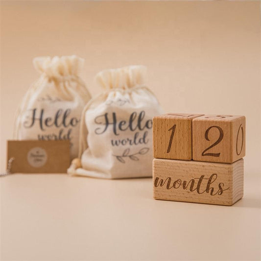 Baby Wooden Milestone Blocks