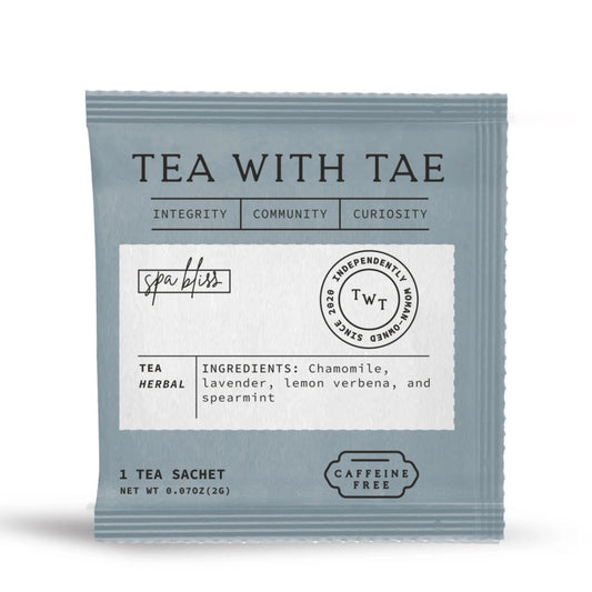 Tea with Tae-Spa Bliss Herbal Relaxing Tea - Individually Wrapped Tea Bag