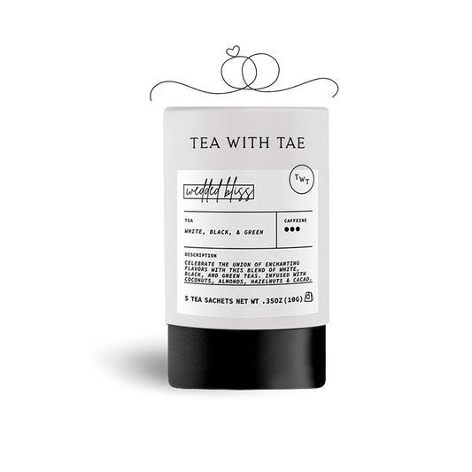 Tea with Tae-Wedded Bliss Mini Tube Gift (5 Tea Bags) (For Weddings)